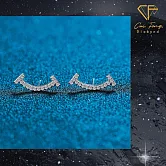 【CF鑽飾】耳環《微笑》莫桑鑽 小鑽造型款 耳針