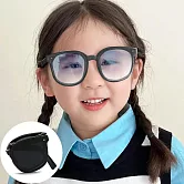 seoul show首爾秀 兒童可折疊輕量太陽眼鏡UV400墨鏡 2070  黑框漸藍片