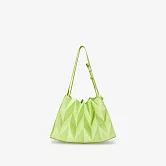 半月款設計｜Pavi studio 泰國新銳設計師.時尚W純色包.簡約設計.大容量.真皮背帶.摺疊肩背包.100%總代理 檸檬綠