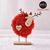 摩達客耶誕-22cm超萌紅色羊咩咩羊毛氈公仔聖誕擺飾