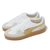 Puma 休閒鞋 Palermo Lth 男鞋 女鞋 白 卡其 膠底 麂皮 復古 德訓鞋 39646419 23cm WHITE/ALMOST APRICOT