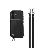 MAGEASY Pouch 錢包掛繩手機殼 iPhone 17 黑色/黑色