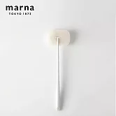 【日本MARNA】長柄浴室清潔海綿刷/浴缸刷 白色