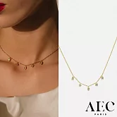AEC PARIS 巴黎品牌 圓形X梨形X橢圓X祖母綠X公主切割白鑽項鍊 Collier chaîne Deepa