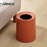 【日本ideaco】圓形家用垃圾桶-11.4L-多色可選- 磚紅