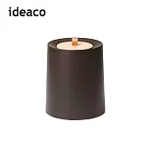 【日本ideaco】圓形家用垃圾桶-11.4L(附專用原木蓋)- 雞翅木棕