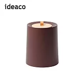 【日本ideaco】圓形家用垃圾桶-11.4L(附專用原木蓋)- 酒紅