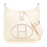 HERMES 金釦 Evelyne 29 斜背包_展示品 (奶油白)