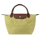 LONGCHAMP LE PLIAGE系列短把再生尼龍摺疊水餃包(小) 開心果綠