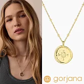 GORJANA 金色羅盤圓形項鍊 優雅豆豆項鍊 指引方向 Compass