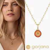 GORJANA 黃水晶馬蹄項鍊 迷你方形金色項鍊 富足自信 Abundance
