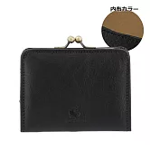 Kissora Tokyo｜日本職人手工 口金方形牛皮零錢卡片夾 黑色