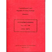 Republic of China (Taiwan) constitutional court reporter interpretations Nos.717-759 (2014-2017)