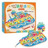 磁珠木製益智迷宮：歡樂航海王(內附木製遊戲盤1個+磁性筆2隻)