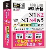 QR Code一掃從零到頂 新制日檢 絕對合格 N1,N2,N3,N4,N5單字分類圖像大全—從零基礎到考上N1日語自學就靠這一本 (25K+QR Code線上音檔)