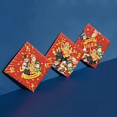 2026五路財神燙金斗方春聯【大款】3入