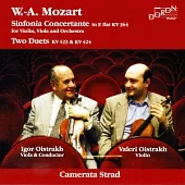 Mozart : Sinfonia Concertante in E flat KV 364; Two Duets KV 423 & 424