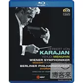 德弗札克:第九號交響曲「新世界」、莫札特:第五號小提琴協奏曲/ 卡拉揚(指揮)柏林愛樂與維也納交響樂團，曼紐因(小提琴) (藍光BD)