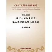 佛說一切如來真實攝大乘現證三昧大教王經 (電子書)