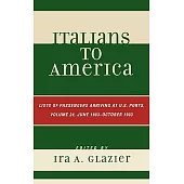 Italians to America: Lists of Passengers Arriving at U.S. Ports, Volume 24: June 1903 - October 1903