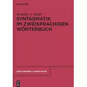 Syntagmatik Im Zweisprachigen W�rterbuch