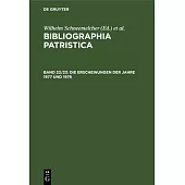 Bibliographia Patristica/Internationale Patristische Bibliographie, No 22/23