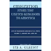 Emigration from the United Kingdom to America, Volume 17: Lists of Passengers Arriving at U.S. Ports, January 1881-June 1881