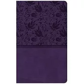 Holy Bible: Christian Standard Bible, Ultrathin Reference Bible, Purple Leathertouch