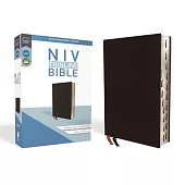 NIV, Thinline Bible, Bonded Leather, Black, Indexed, Red Letter Edition