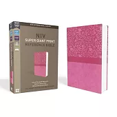 NIV, Super Giant Print Reference Bible, Giant Print, Imitation Leather, Pink, Red Letter Edition