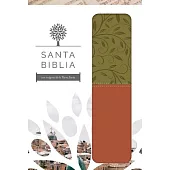 Santa Biblia / Holy Bible: Reina Valera 1960, marron y verde, imitación piel con imágenes de la Tierra Santa