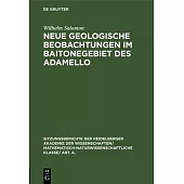 Neue geologische Beobachtungen im Baitonegebiet des Adamello