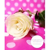 Composition Notebook: Polka Dot Floral themed wide ruled composition notebook