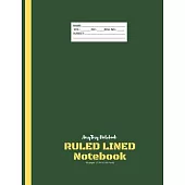 Ruled Lined Notebook - AmyTmy Notebook - 80 pages - 7.44 x 9.69 inch - Matte Cover