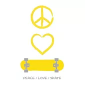 Peace Love and Skate Notebook for Skateboarders: 6