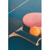 Table Tennis Journal Dot Grid Style Notebook: 6x9 inch daily bullet notes on modern dot grid design creamy colored pages with beautiful ping pong rack