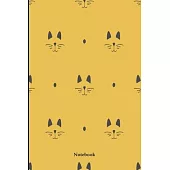 Notebook: Yellow cat notebook journal. Cute gift for cat lovers.