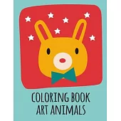 coloring book art animals: Christmas Coloring Book for Children, Preschool, Kindergarten age 3-5