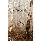 Notebook: Trees Fog Gloomy Nature Foggy Mist