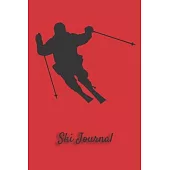 Ski Journal: Ski lined notebook - gifts for a skiier - skiing books for kids, men or woman who loves ski- composition notebook -111