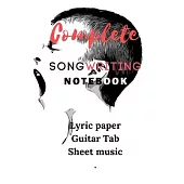 Songwriting Notebook: Music Journal mix of lyric paper sheet and guitar tab