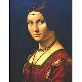 Leonardo da Vinci Black Paper Sketchbook: La Belle Ferronnière - Black & Red Woman Renaissance Art Notebook for Painting & Drawing with Bright Colors