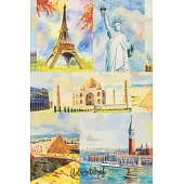 Adventures: Travel Journal, Travel notebook, Notebook, Dairy, Motivational Travel Quote (Lined blank book notebook, durable cover,