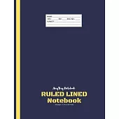 Ruled Lined Notebook - AmyTmy Notebook - 80 pages - 7.44 x 9.69 inch - Matte Cover