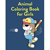 Animal Coloring Book For Girls: Christmas Book Coloring Pages with Funny, Easy, and Relax