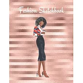Fashion Sketchbook: The Book for Sketching Your Artistic Fashion Design Ideas. Including 2 Women Line Shapes (Silhouettes) to Help You Ske