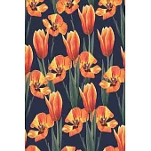 Notes: Orange Tulips / Medium Size Notebook with Lined Interior, Page Number and Daily Entry Ideal for Organization, Taking N