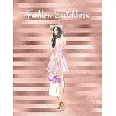 Fashion Sketchbook: The Book for Sketching Your Artistic Fashion Design Ideas. Including 2 Women Line Shapes (Silhouettes) to Help You Ske
