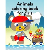 Animals Coloring Book For Girls: Cute pictures with animal touch and feel book for Early Learning