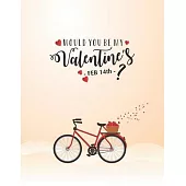 Happy Valentines Day: Lined Notebook Journal, Happy Valentines day, Size (8.5x11) Inch 100 Blank Lined Paper for writing, lists, and Gift fo